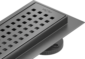 Mexen Flat 360° M08 drehbarer Linienablauf 100 cm, gebürstetes Gun Gray - 1E25100-40
