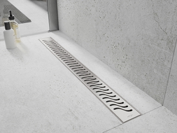 Mexen Flat 360° M09 drehbarer Linearablauf 50 cm, Inox - 1028050-40