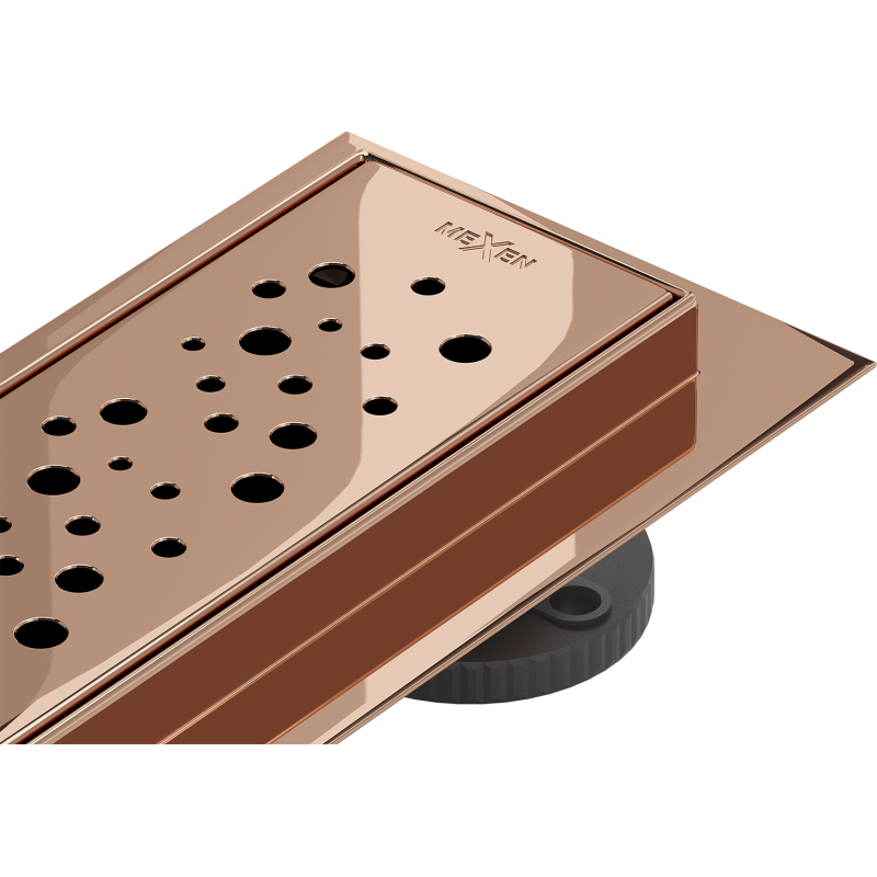 Mexen Flat M12 linearer Abfluss 50 cm, Roségold - 1621050-15