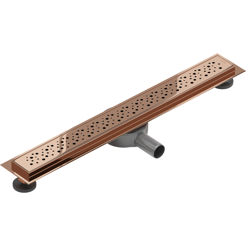 Mexen Flat 360° M12 drehbarer Linienabfluss 60 cm, Roségold - 1621060-40