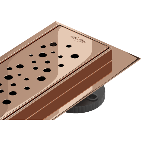 Mexen Flat 360° M12 drehbarer Linienablauf 70 cm, Roségold - 1621070-40
