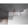 Mexen Velar L Badewannenaufsatz 2-flügelig verschiebbar 85 x 150 cm, Grafit, Roségold - 896-085-003-41-60