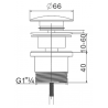 Mexen Universal Click-Clack-Stöpsel, Chrom - 79930-00