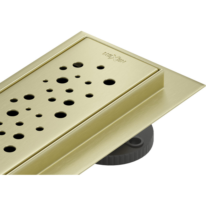 Mexen Flat M12 Linienentwässerung 80 cm, gold gebürstet - 1A21080-15
