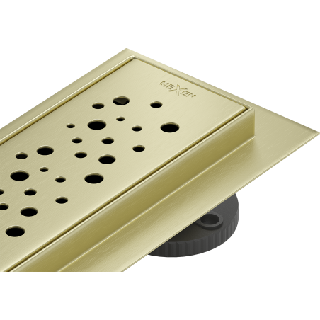 Mexen Flat M12 Linienentwässerung 90 cm, gebürstetes Gold - 1A21090-15