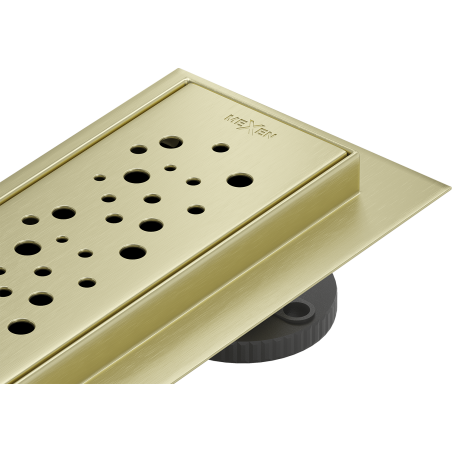 Mexen Flat 360° M12 Drehbarer Linearablauf 50 cm, gold gebürstet - 1A21050-40