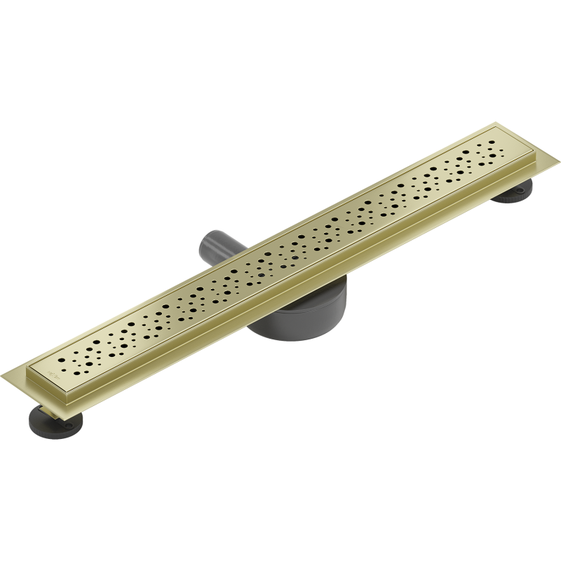 Mexen Flat 360° M12 drehbarer Linienablauf 70 cm, gebürstetes Gold - 1A21070-40