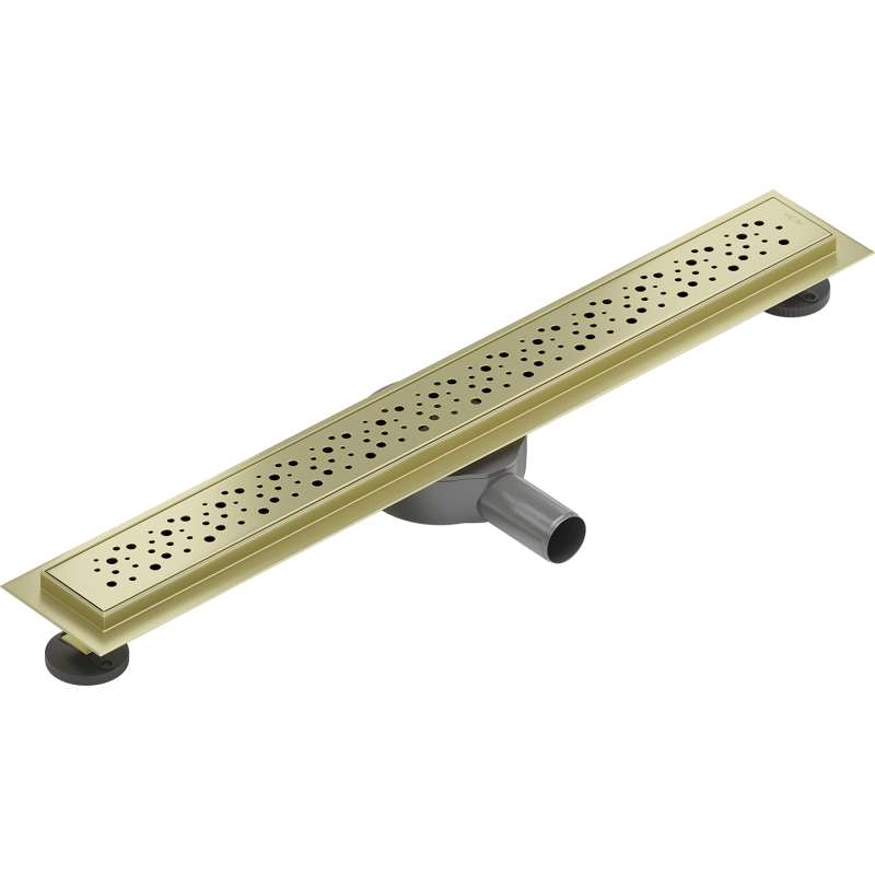Mexen Flat 360° M12 drehbarer Linienablauf 70 cm, gebürstetes Gold - 1A21070-40