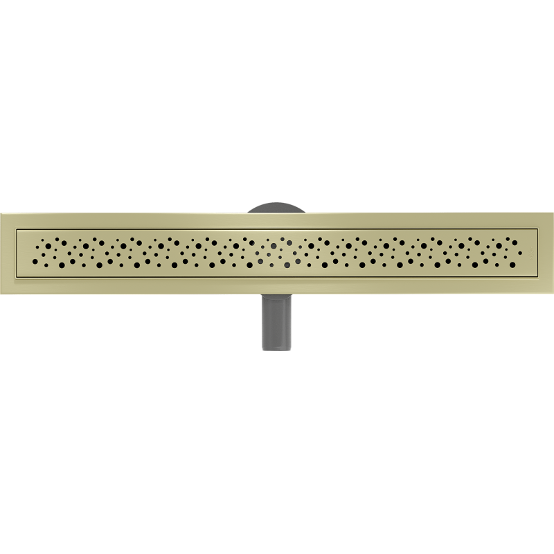 Mexen Flat 360° M12 drehbarer Linienablauf 70 cm, gebürstetes Gold - 1A21070-40