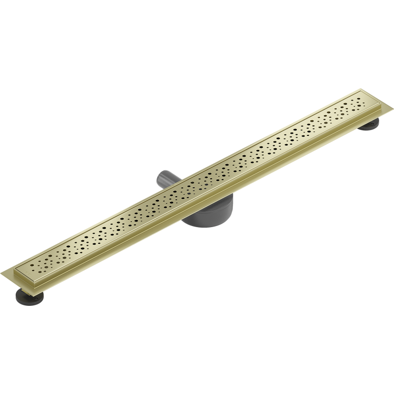 Mexen Flat 360° M12 Drehbarer Linienablauf 80 cm, gebürstetes Gold - 1A21080-40