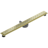 Mexen Flat 360° M12 Drehbarer Linienablauf 90 cm, gebürstetes Gold - 1A21090-40
