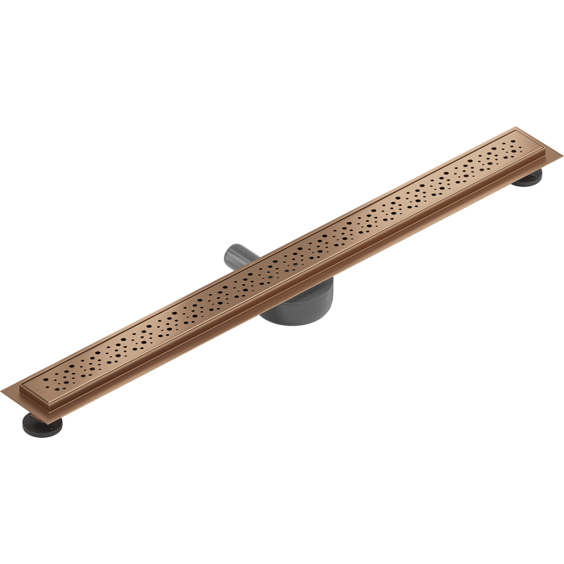 Mexen Flat 360° M12 Rotationslinienablauf 80 cm, gebürstetes Kupfer - 1C21080-40