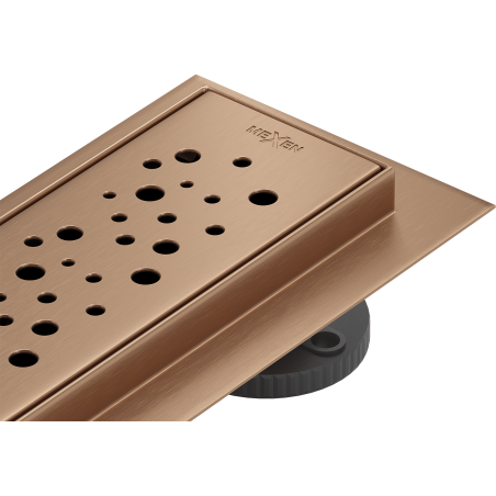 Mexen Flat 360° M12 Drehbarer Linienablauf 100 cm, gebürstetes Kupfer - 1C21100-40