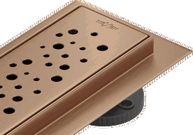 Mexen Flat 360° M12 Drehbarer Linienablauf 100 cm, gebürstetes Kupfer - 1C21100-40