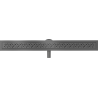 Mexen Flat 360° M12 Drehbarer Linienablauf 90 cm, gebürstetes Gun Grau - 1E21090-40