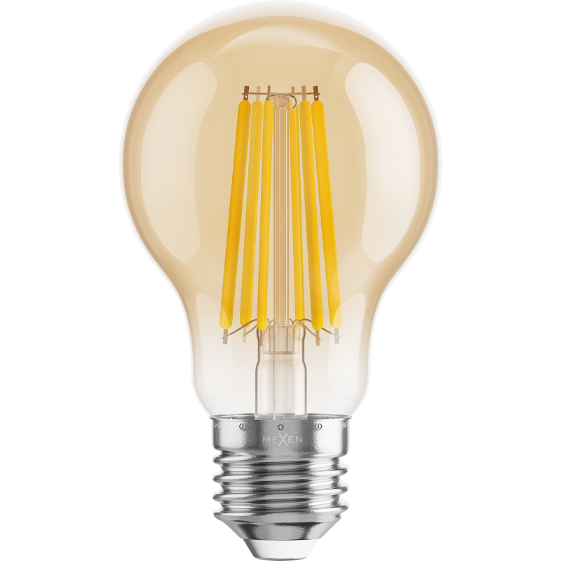 Mexen Vintis LED-Filament-Glühbirne E27, A60, 12W, Warm - 2700K, 1125 lm, amber - L150-E27-1227-50