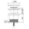Mexen Universal Click-Clack-Verschluss, gold - 79930-50
