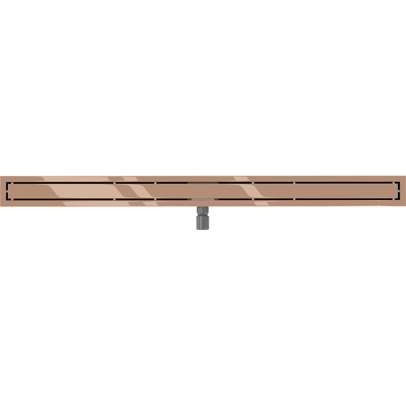 Mexen Flat M13 Linienablauf 2-in-1 130 cm, Roségold - 1610130