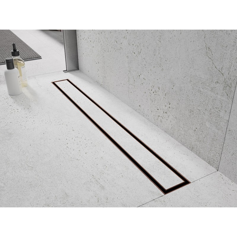 Mexen Flat 360° M13 Drehbarer Linienablauf 2-in-1 60 cm, Roségold - 1610060-40