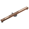 Mexen Flat 360° M13 drehbarer 2-in-1-Linienabfluss 100 cm, Roségold - 1610100-40