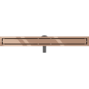 Mexen Flat 360° M13 drehbarer 2-in-1-Linienabfluss 100 cm, Roségold - 1610100-40