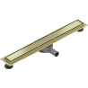 Mexen Flat 360° M13 Drehbarer Linienablauf 2-in-1 50 cm, gebürstet gold - 1A10050-40
