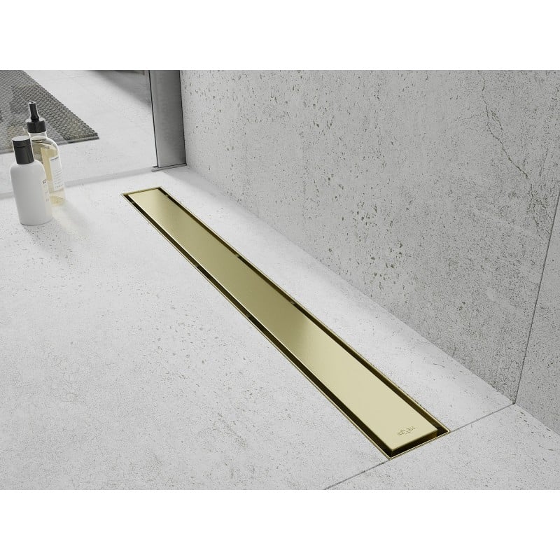Mexen Flat 360° M13 Drehbarer Linienablauf 2-in-1 60 cm, gebürstetes Gold - 1A10060-40