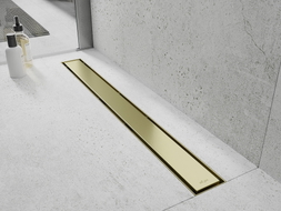 Mexen Flat 360° M13 drehbarer Linearablauf 2-in-1 70 cm, gebürstetes Gold - 1A10070-40