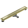 Mexen Flat 360° M13 drehbarer Linearablauf 2-in-1 70 cm, gebürstetes Gold - 1A10070-40