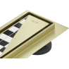 Mexen Flat M13 Linienablauf 2-in-1 80 cm, gebürstetes Gold - 1A10080-15