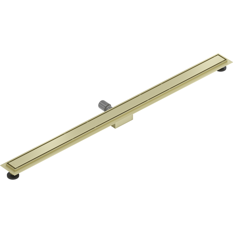 Mexen Flat M13 Linearablauf 2-in-1 130 cm, gebürstetes Gold - 1A10130