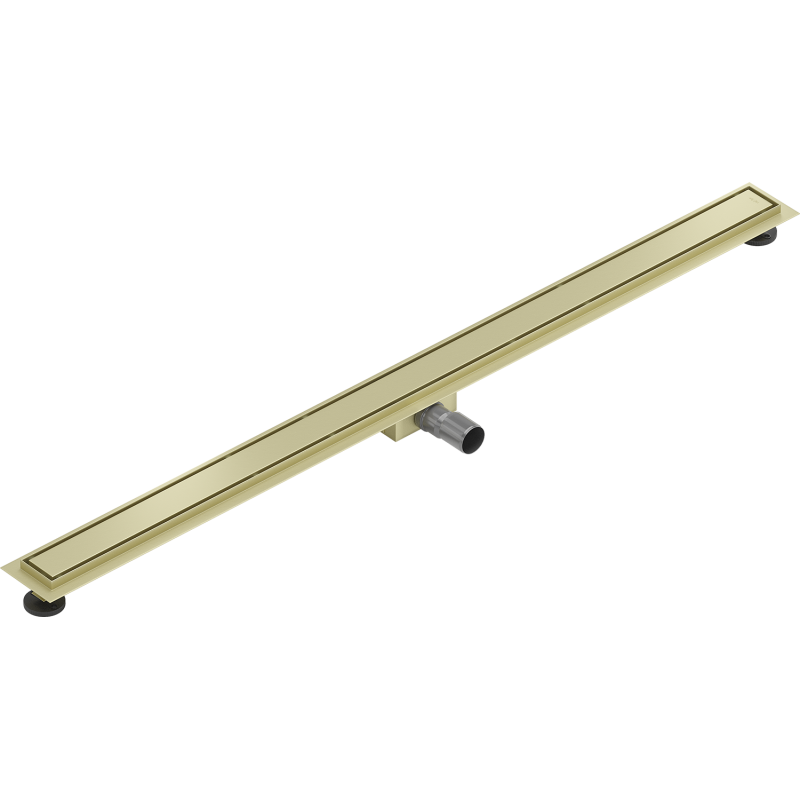 Mexen Flat M13 Linearablauf 2-in-1 130 cm, gebürstetes Gold - 1A10130