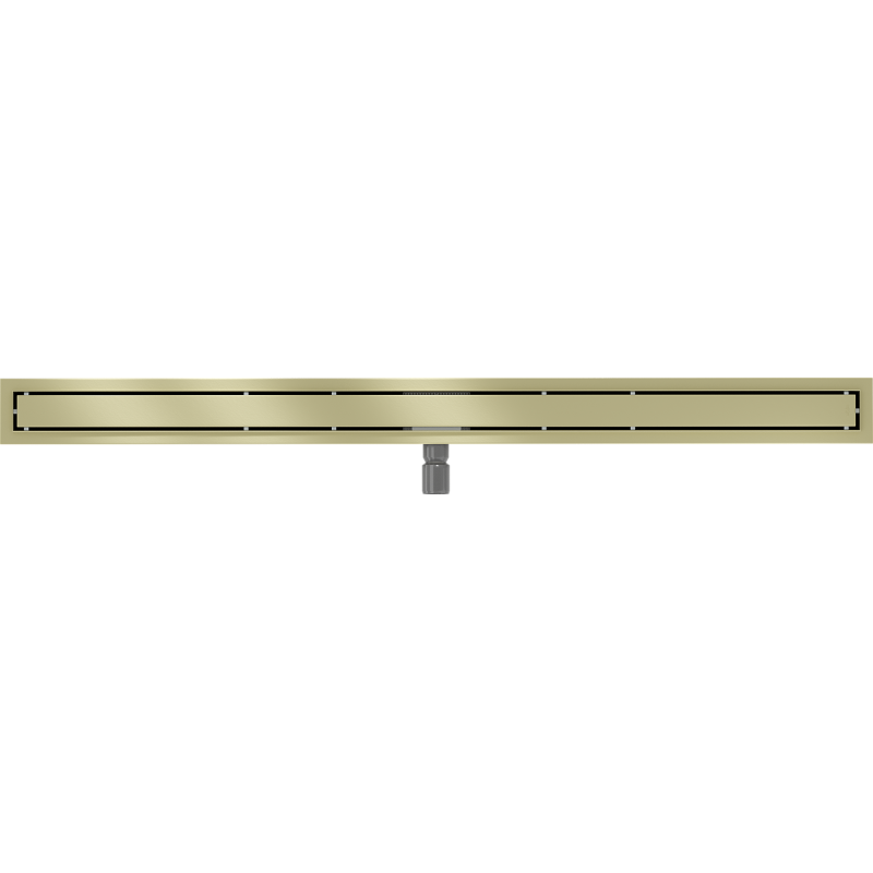 Mexen Flat M13 Linearablauf 2-in-1 130 cm, gebürstetes Gold - 1A10130