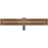 Mexen Flat 360° M13 rotierender Linienablauf 2-in-1 60 cm, gebürstetes Kupfer - 1C10060-40