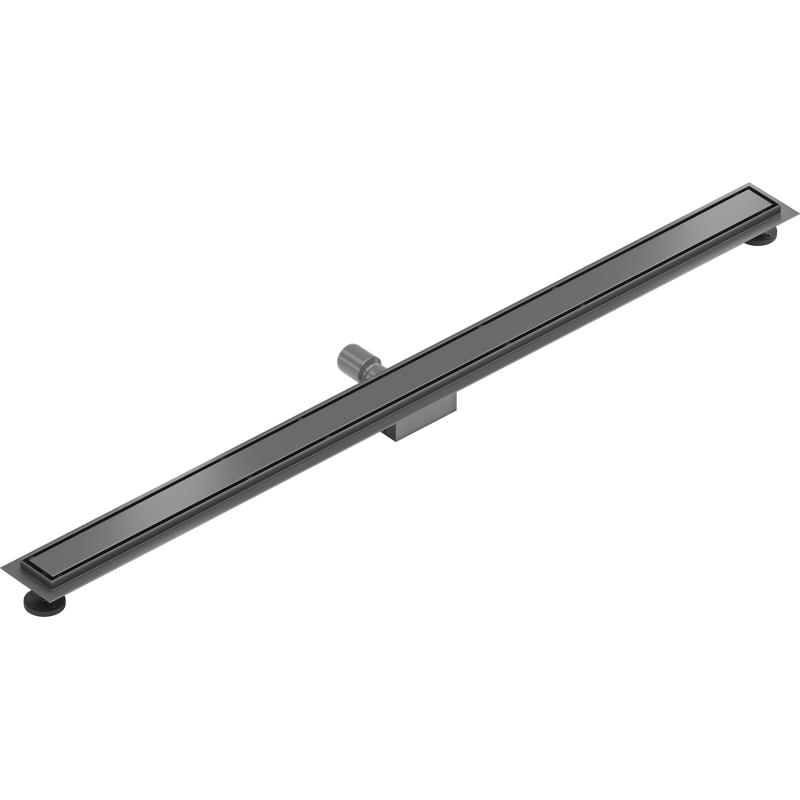 Mexen Flat M13 Linienablauf 2in1 120 cm, gebürstetes Kanonengrau - 1E10120