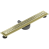 Mexen Flat 360° M15 Drehbarer Linienabfluss 70 cm, gebürstetes Gold - 1A24070-40