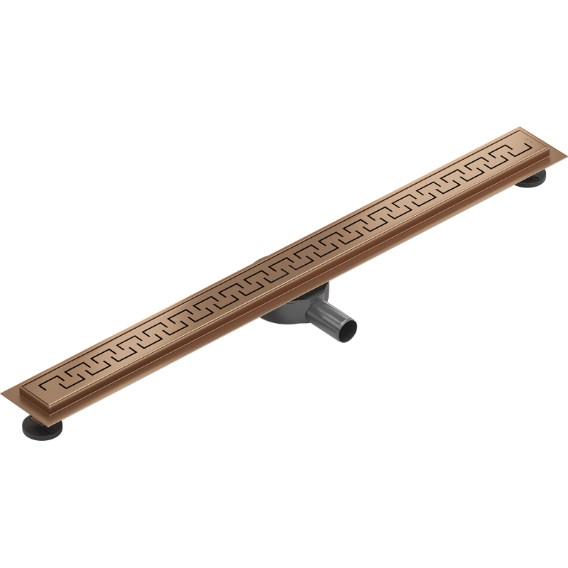 Mexen Flat 360° M15 drehbarer Rinnenablauf 80 cm, gebürstetes Kupfer - 1C24080-40