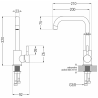 Mexen Modena Küchenarmatur, schwarz - 671900-70