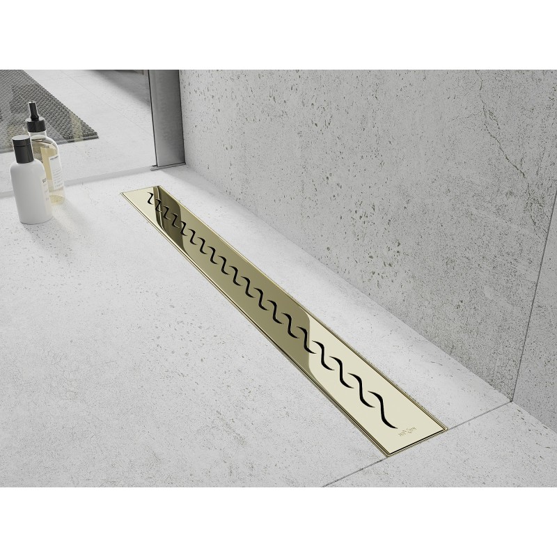 Mexen Flat M18 Abdeckung für Linienentwässerung 80 cm, Gold - 1523080
