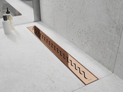 Mexen Flat 360° M18 Drehbarer linearer Ablauf 100 cm, Roségold - 1623100-40