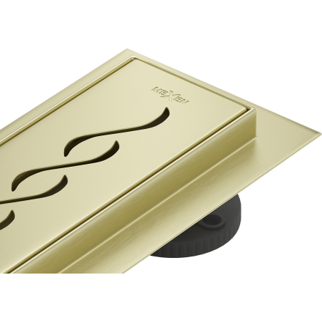 Mexen Flat 360° M18 Drehbarer Linienabfluss 50 cm, gebürstetes Gold - 1A23050-40