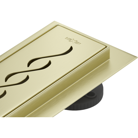 Mexen Flat 360° M18 drehbarer Linienablauf 60 cm, gebürstet gold - 1A23060-40