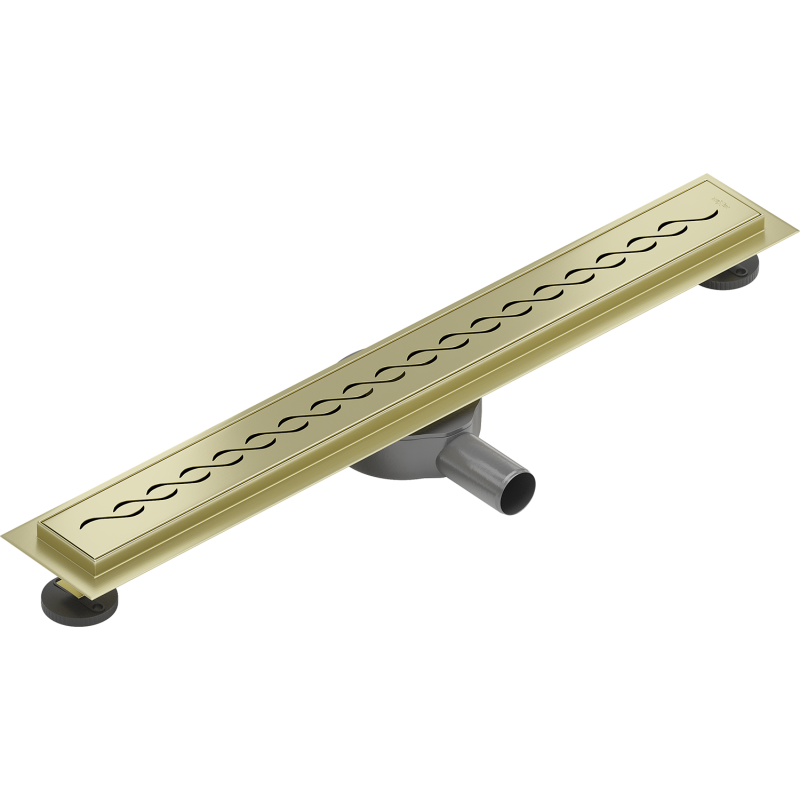Mexen Flat 360° M18 drehbarer Linienablauf 60 cm, gebürstet gold - 1A23060-40