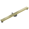 Mexen Flat 360° M18 drehbarer Linienablauf 80 cm, gebürstetes Gold - 1A23080-40