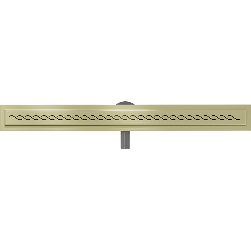 Mexen Flat 360° M18 Drehbarer Linienablauf 90 cm, gebürstetes Gold - 1A23090-40