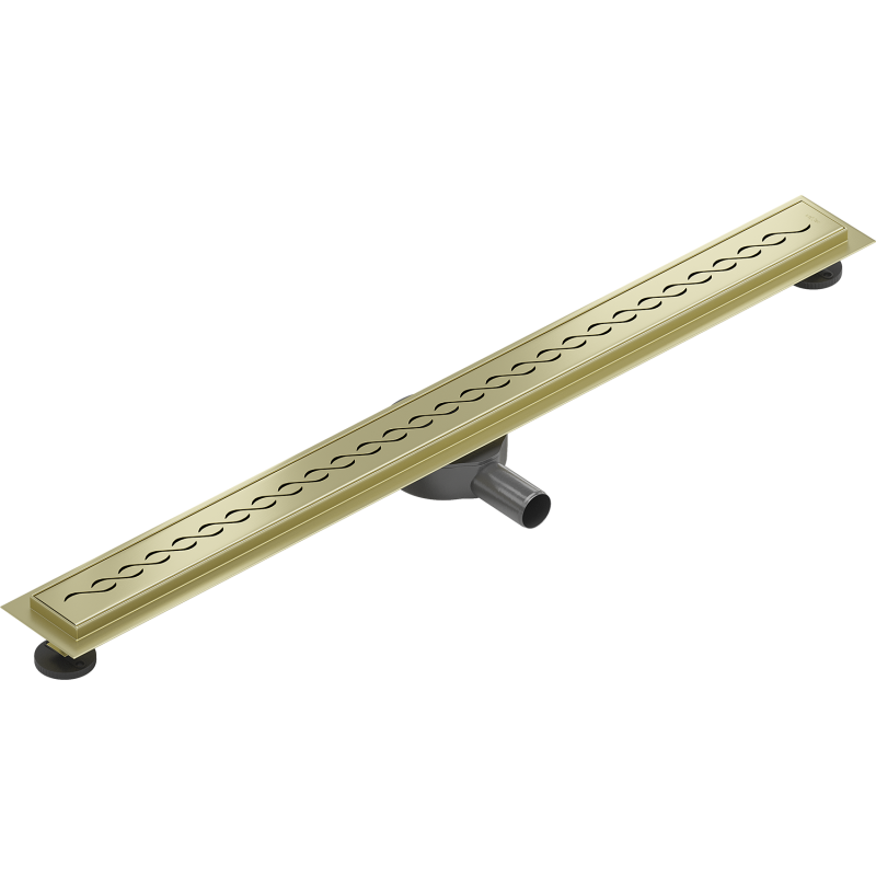 Mexen Flat 360° M18 Drehbarer Linienablauf 100 cm, gebürstetes Gold - 1A23100-40