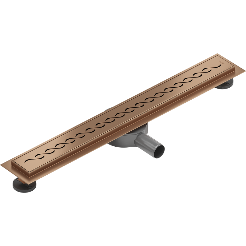 Mexen Flat 360° M18 drehbarer Linienablauf 70 cm, gebürstetes Kupfer - 1C23070-40