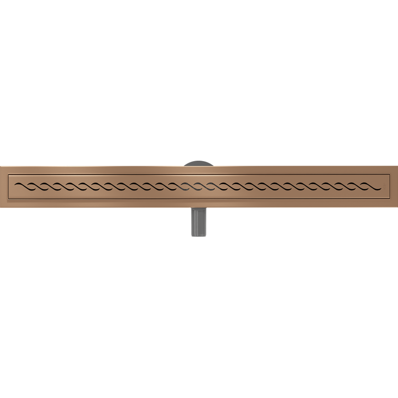 Mexen Flat 360° M18 Drehbarer Linienablauf 80 cm, gebürstetes Kupfer - 1C23080-40