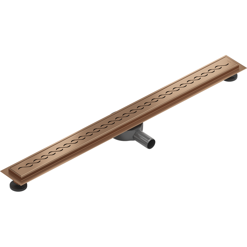 Mexen Flat 360° M18 lineare Drehabfluss 90 cm, gebürstetes Kupfer - 1C23090-40