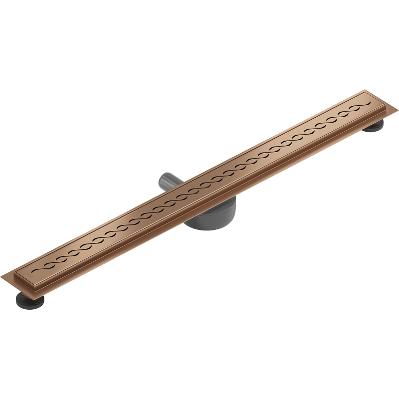 Mexen Flat 360° M18 rotierende Linienentwässerung 100 cm, gebürstetes Kupfer - 1C23100-40